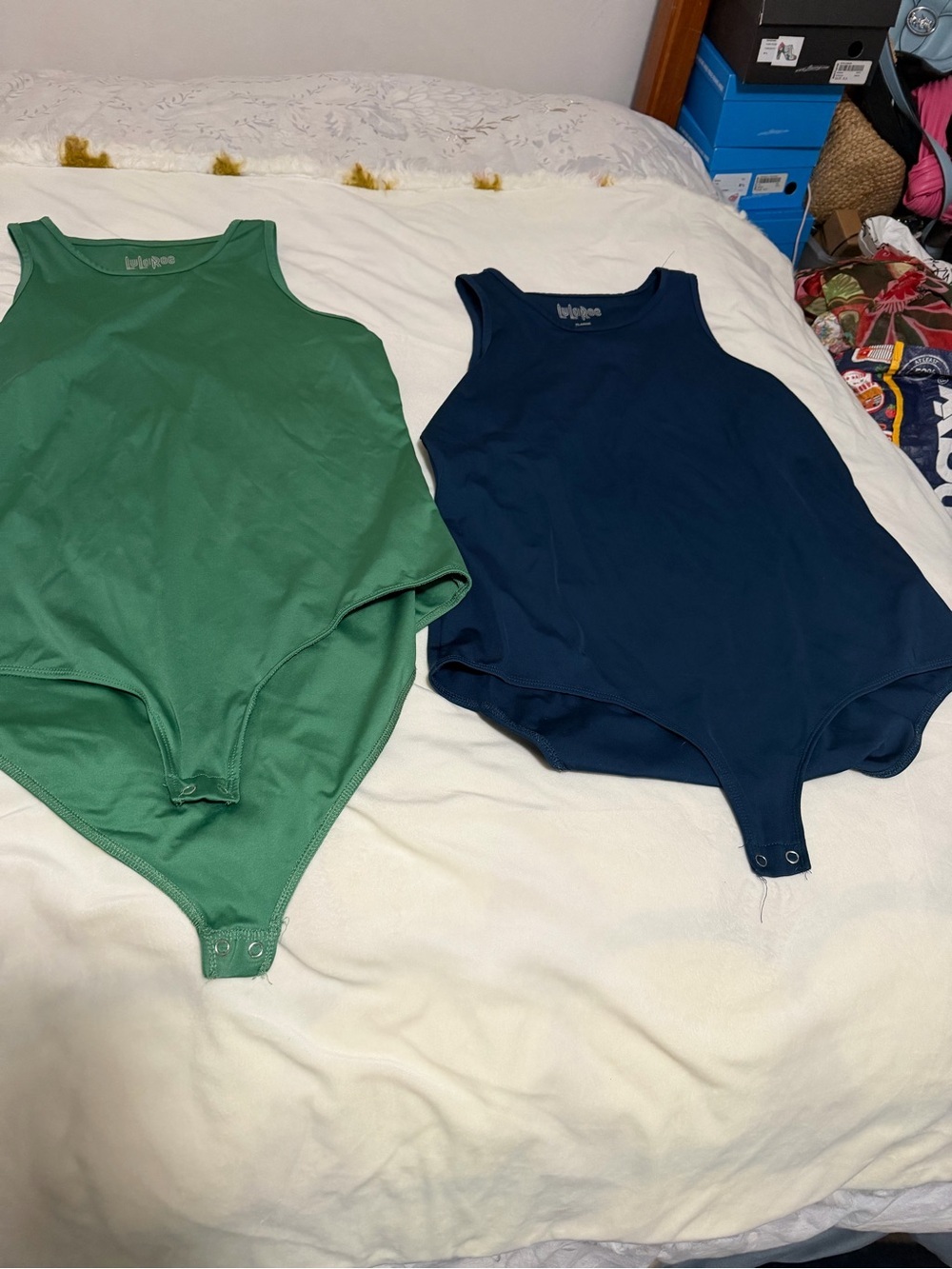 Lularoe One-Piece Bodysuits Lot of 2 - Green and Navy Women’s XL